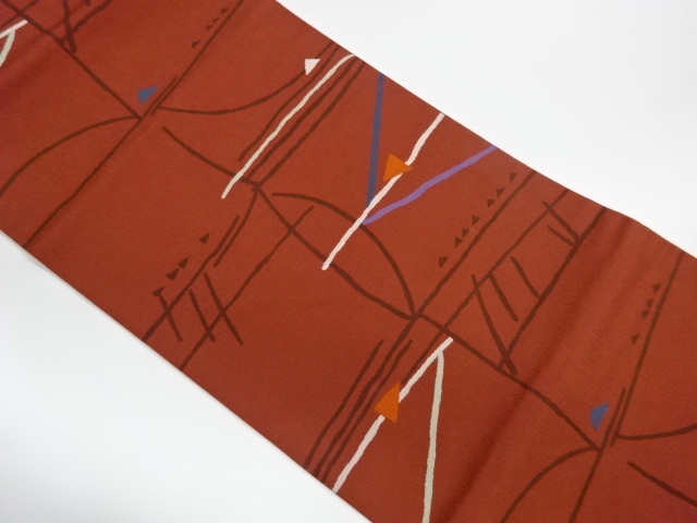 JAPANESE KIMONO / VINTAGE NAGOYA OBI / WOVEN ABSTRACT